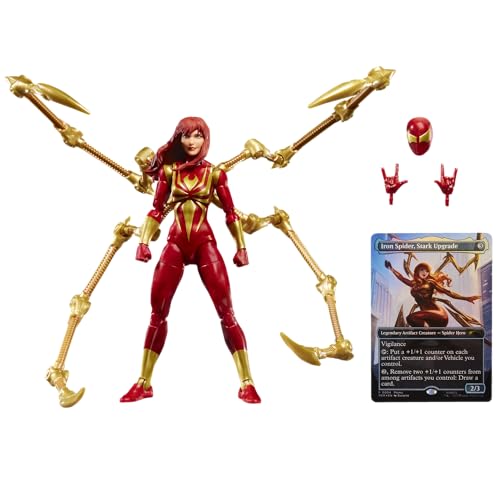 MARVEL LEGENDS SERIES MAGIC THE GATHERING MARY JANE WATSON IRON SPIDER FIGURA DE ACCIÓN DE SPIDERMAN DE 6 PULGADAS Y JUEGO - 1
