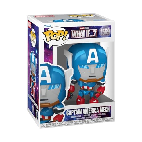 FUNKO POP MARVEL WHAT IF FIGURA DE VINILO COLECCIONABLE DEL CAPITÁN AMÉRICA MECH IDEA DE REGALO PRODUCTO OFICIAL JUGUETES - 1