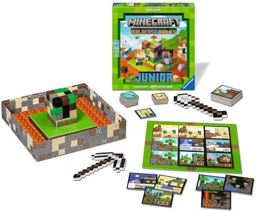 RAVENSBURGER MINECRAFT BUILDERS BIOMES JUNIOR JUEGO COOPERATIVO PARA NIÑOS DIVERTIDA AVENTURA DE CONSTRUCCIÓN DE GRANJAS - 4