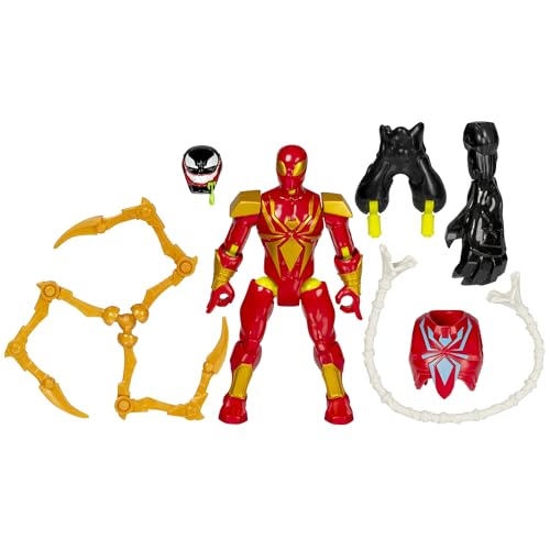 SPIDERMAN MIXMASHERS MARVEL IRON SPIDER FIGURA DE ACCIÓN PERSONALIZADA DE SPIDERMAN MIXANDMATCH DELUXE ACCESORIOS 5 PULGADAS - 1
