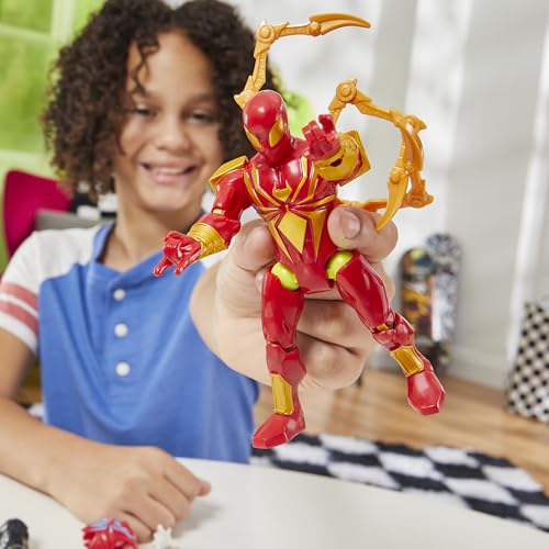 SPIDERMAN MIXMASHERS MARVEL IRON SPIDER FIGURA DE ACCIÓN PERSONALIZADA DE SPIDERMAN MIXANDMATCH DELUXE ACCESORIOS 5 PULGADAS - 3