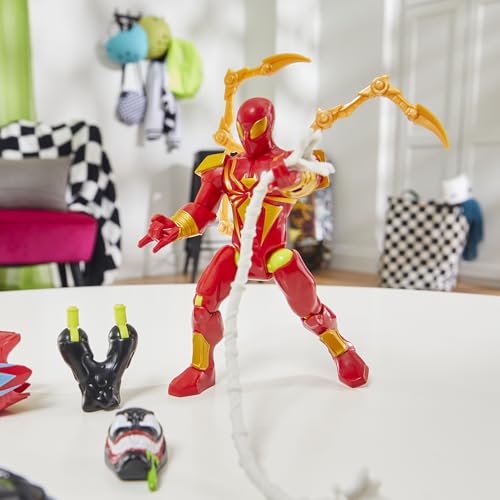SPIDERMAN MIXMASHERS MARVEL IRON SPIDER FIGURA DE ACCIÓN PERSONALIZADA DE SPIDERMAN MIXANDMATCH DELUXE ACCESORIOS 5 PULGADAS - 5