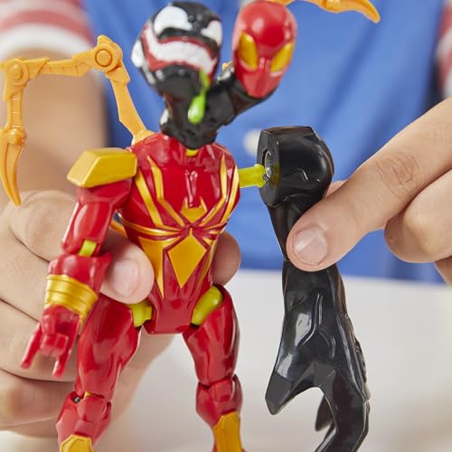 SPIDERMAN MIXMASHERS MARVEL IRON SPIDER FIGURA DE ACCIÓN PERSONALIZADA DE SPIDERMAN MIXANDMATCH DELUXE ACCESORIOS 5 PULGADAS - 6