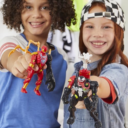 SPIDERMAN MIXMASHERS MARVEL IRON SPIDER FIGURA DE ACCIÓN PERSONALIZADA DE SPIDERMAN MIXANDMATCH DELUXE ACCESORIOS 5 PULGADAS - 7