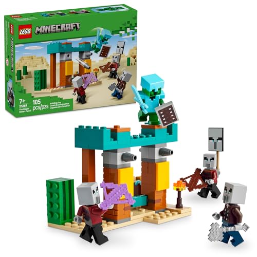 LEGO MINECRAFT THE ILLAGER DESERT PATROL FIGURAS DE JUGUETE Y JUEGO JUGUETE DE CONSTRUCCIÓN DE MINECRAFT PARA NIÑOS NIÑOS - 1