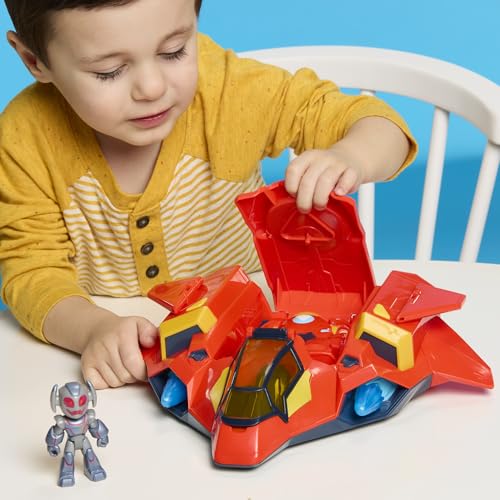DISNEY JR SERIES MARVELS IRON MAN AND HIS AWESOME FRIENDS GIANTSIZED ARMOR IRON JET 3INCH ACTION FIGURES WITH TOY VEHICLE - 4
