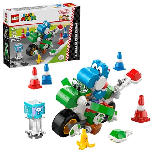 LEGO SUPER MARIO BICICLETA DE YOSHI DEL MARIO KART JUEGO DE CONSTRUCCIÓN DE JUGUETES PARA NIÑOS NIÑOS Y NIÑAS EDADES 7 - 1
