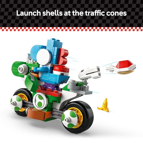 LEGO SUPER MARIO BICICLETA DE YOSHI DEL MARIO KART JUEGO DE CONSTRUCCIÓN DE JUGUETES PARA NIÑOS NIÑOS Y NIÑAS EDADES 7 - 4