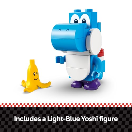 LEGO SUPER MARIO BICICLETA DE YOSHI DEL MARIO KART JUEGO DE CONSTRUCCIÓN DE JUGUETES PARA NIÑOS NIÑOS Y NIÑAS EDADES 7 - 5