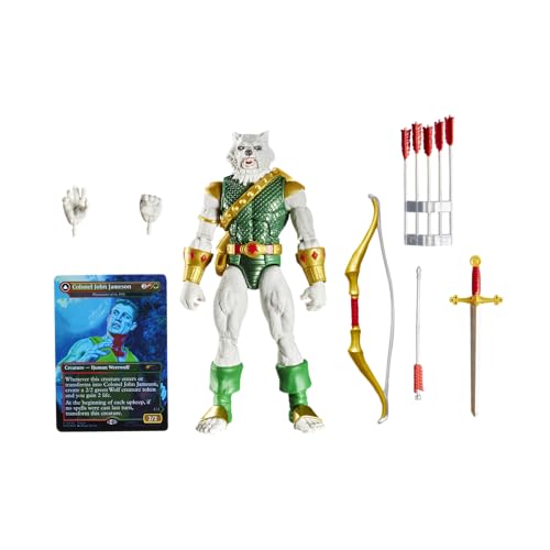 MARVEL LEGENDS SERIES MAGIC THE GATHERING MANWOLF FIGURA DE ACCIÓN DE SPIDERMAN DE 6 PULGADAS Y EXCLUSIVO JUEGO DE CARTAS - 1