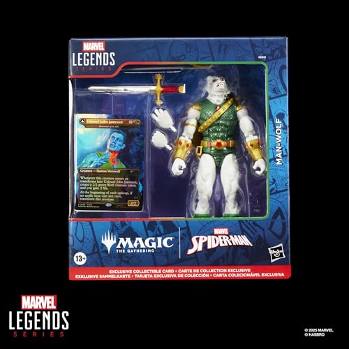 MARVEL LEGENDS SERIES MAGIC THE GATHERING MANWOLF FIGURA DE ACCIÓN DE SPIDERMAN DE 6 PULGADAS Y EXCLUSIVO JUEGO DE CARTAS - 2