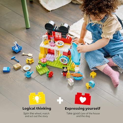 LEGO DUPLO DISNEY MICKEY MOUSE CLUBHOUSE CON MINNIE Y PLUTO JUGUETE DE CONSTRUCCIÓN JUGUETE DE HABILIDAD MOTRIZ FINA - 3