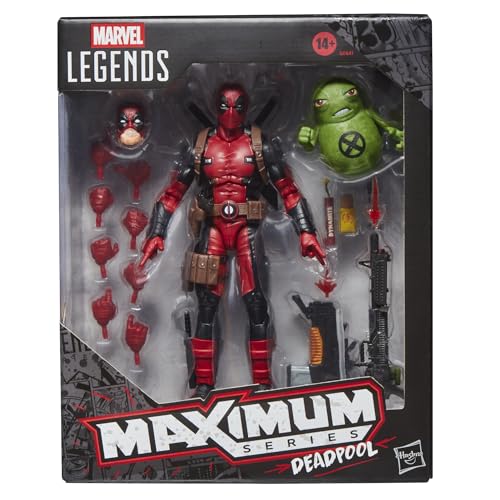 MARVEL LEGENDS SERIE MÁXIMA DEADPOOL FIGURA DE ACCIÓN DELUXE DE 6 PULGADAS DE DEADPOOL DE COMICS COLECCIONABLE CON 24 - 1