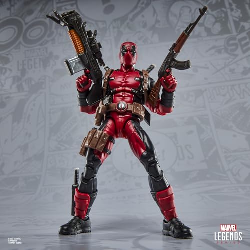 MARVEL LEGENDS SERIE MÁXIMA DEADPOOL FIGURA DE ACCIÓN DELUXE DE 6 PULGADAS DE DEADPOOL DE COMICS COLECCIONABLE CON 24 - 3