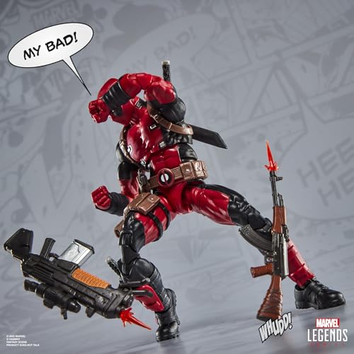 MARVEL LEGENDS SERIE MÁXIMA DEADPOOL FIGURA DE ACCIÓN DELUXE DE 6 PULGADAS DE DEADPOOL DE COMICS COLECCIONABLE CON 24 - 4