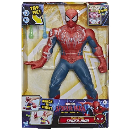 MARVEL SPIDERMAN BRAND NEW DAY POWERCHARGE SPIDERMAN FIGURA DE ACCIÓN ELECTRÓNICA 145 PULGADAS JUGUETES DE SUPERHÉROES - 2