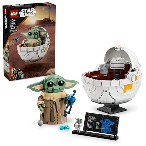 LEGO STAR WARS GROGU CON JUEGO DE JUGUETES DE CONSTRUCCIÓN DE COCHECITO HOVER JUGUETE DE STAR WARS PARA NIÑOS NIÑOS Y NIÑAS - 1