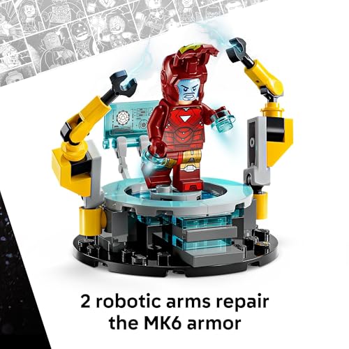 LEGO MARVEL LABORATORIO DE IRON MAN JUGUETE DE CONSTRUCCIÓN DEL SALÓN DE LAS ARMADURAS JUGUETE DE SUPERHÉROE DE MARVEL - 4