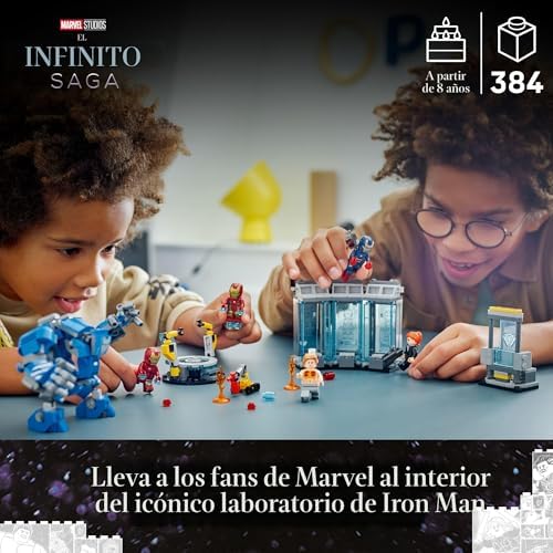LEGO MARVEL LABORATORIO DE IRON MAN: JUGUETE DE CONSTRUCCIÓN DEL SALÓN DE LAS ARMADURAS - JUGUETE DE SUPERHÉROE DE MARVEL - 7