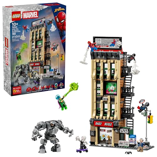 LEGO MARVEL SPIDERMAN VS MYSTERIO THE DAILY BUGLE BUILDING TOY JUEGO DE SIMULACIÓN CON 7 MINIFIGURAS Y RHINO MECH JUGUETE - 1