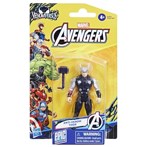MARVEL AVENGERS VENOMVERSUS EPIC WORLD OF ACTION FIGURA Y ACCESORIO ANTIVENENO DE THOR JUGUETES DE SUPERHÉROES DE 4 PULGADAS - 3