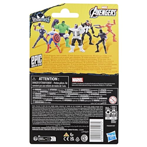 MARVEL AVENGERS VENOMVERSUS EPIC WORLD OF ACTION FIGURA Y ACCESORIO ANTIVENENO DE THOR JUGUETES DE SUPERHÉROES DE 4 PULGADAS - 4