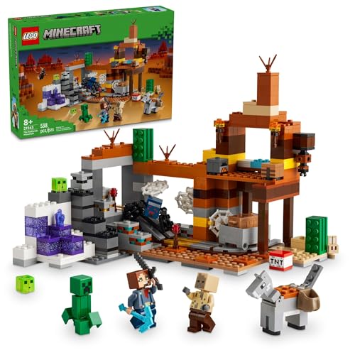 LEGO MINECRAFT THE BADLANDS MINESHAFT JUGUETE DE VIDEOJUEGO SET DE EXPLORACIÓN MINERA CON MINIFIGURAS DE MINECRAFT REGALO - 1