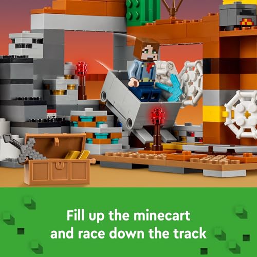 LEGO MINECRAFT THE BADLANDS MINESHAFT JUGUETE DE VIDEOJUEGO SET DE EXPLORACIÓN MINERA CON MINIFIGURAS DE MINECRAFT REGALO - 5