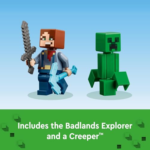 LEGO MINECRAFT THE BADLANDS MINESHAFT JUGUETE DE VIDEOJUEGO SET DE EXPLORACIÓN MINERA CON MINIFIGURAS DE MINECRAFT REGALO - 6