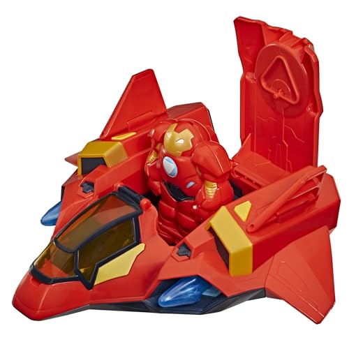 DISNEY JR SERIES MARVELS IRON MAN AND HIS AWESOME FRIENDS ULTIMATE GIANTSIZED ARMOR IRON JET TOY SET 3INCH ACTION FIGURES - 5