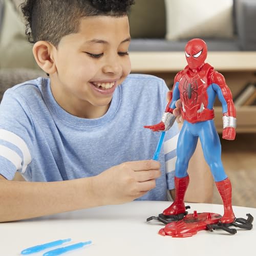 MARVEL SPIDERMAN THWIP BLAST SPIDERMAN FIGURA DE ACCIÓN CON ACCESORIOS JUGUETES DE SUPERHÉROES A ESCALA DE 11 PULGADAS - 5