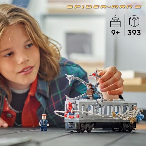 LEGO MARVEL SPIDERMAN VS DOC OCK ESCENA DE TREN SUBTERRÁNEO FIGURAS DE ACCIÓN JUGUETES PARA NIÑOS JUGUETE DE CONSTRUCCIÓN - 2
