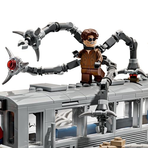 LEGO MARVEL SPIDERMAN VS DOC OCK ESCENA DE TREN SUBTERRÁNEO FIGURAS DE ACCIÓN JUGUETES PARA NIÑOS JUGUETE DE CONSTRUCCIÓN - 3