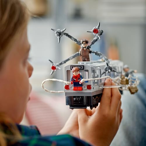 LEGO MARVEL SPIDERMAN VS DOC OCK ESCENA DE TREN SUBTERRÁNEO FIGURAS DE ACCIÓN JUGUETES PARA NIÑOS JUGUETE DE CONSTRUCCIÓN - 4