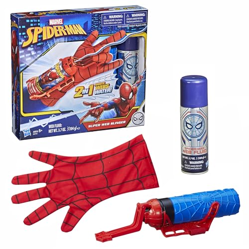 MARVEL SPIDERMAN SUPERLANZADOR DE TELARAÑAS 2 EN 1 DISPARA TELARAÑAS O AGUA JUGUETE LANZADOR DE TELARAÑAS JUGUETES DE JUEGO - 1