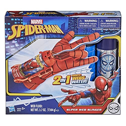 MARVEL SPIDERMAN SUPERLANZADOR DE TELARAÑAS 2 EN 1 DISPARA TELARAÑAS O AGUA JUGUETE LANZADOR DE TELARAÑAS JUGUETES DE JUEGO - 2