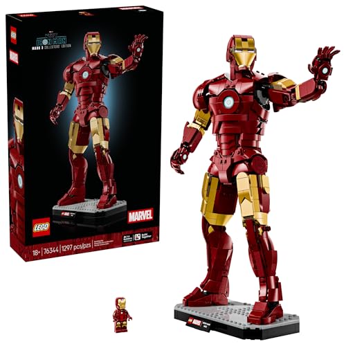 LEGO MARVEL IRON MAN MARK 3 EDICIÓN DE COLECCIONISTAS SET DE CONSTRUCCIÓN DE SUPERHÉROE POSABLE CON MINIFIGURA DE MARK 3 - 1