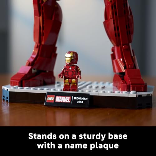 LEGO MARVEL IRON MAN MARK 3 EDICIÓN DE COLECCIONISTAS SET DE CONSTRUCCIÓN DE SUPERHÉROE POSABLE CON MINIFIGURA DE MARK 3 - 6