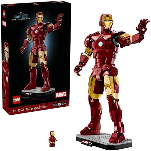 LEGO MARVEL IRON MAN MARK 3 EDICIÓN DE COLECCIONISTAS - SET DE CONSTRUCCIÓN DE SUPERHÉROE POSABLE CON MINIFIGURA DE MARK 3 - 7