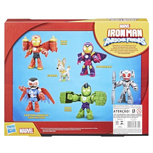 MARVEL IRON MAN AND HIS AWESOME FRIENDS ARMOREDUP AVENGERS PACK FIGURAS DE ACCIÓN DE 3 PULGADAS 30 IN JUEGOS DE JUGUETE - 6