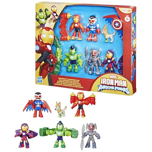 MARVEL IRON MAN AND HIS AWESOME FRIENDS ARMOREDUP AVENGERS PACK FIGURAS DE ACCIÓN DE 3 PULGADAS 30 IN JUEGOS DE JUGUETE - 7