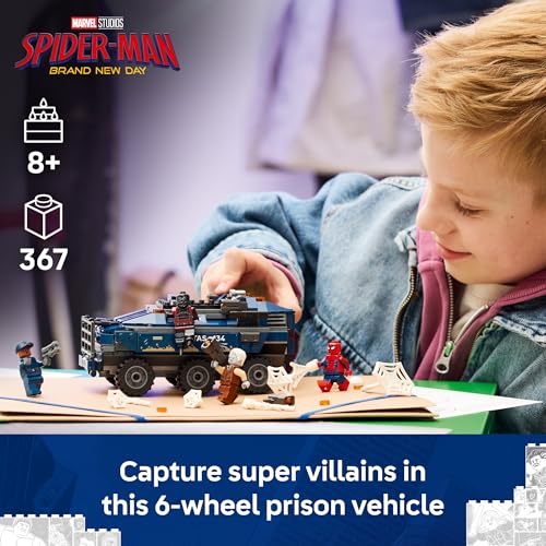 LEGO MARVEL SPIDERMAN PRISON TRANSPORT CHASE JUGUETE DE CONSTRUCCIÓN DE SUPERHÉROES PARA NIÑOS Y NIÑAS A PARTIR DE 8 AÑOS - 2