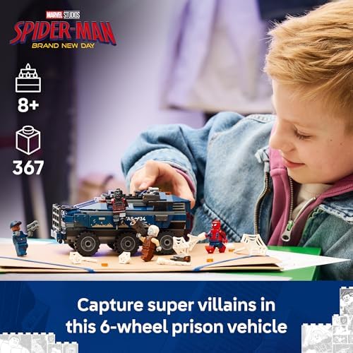 LEGO MARVEL SPIDER-MAN PRISON TRANSPORT CHASE - JUGUETE DE CONSTRUCCIÓN DE SUPERHÉROES PARA NIÑOS Y NIÑAS, A PARTIR DE 8 - 7