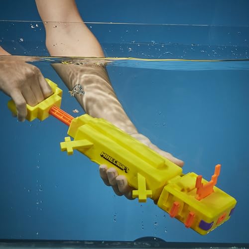 NERF SUPER SOAKER MINECRAFT AXOLOTL WATER BLASTER MINECRAFT AXOLOTL MOB DESIGN JUGUETE DE AGUA AL AIRE LIBRE JUEGOS AL AIRE - 4