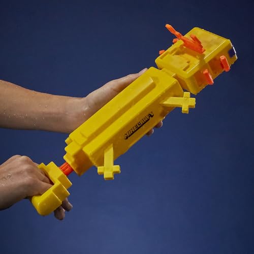 NERF SUPER SOAKER MINECRAFT AXOLOTL WATER BLASTER MINECRAFT AXOLOTL MOB DESIGN JUGUETE DE AGUA AL AIRE LIBRE JUEGOS AL AIRE - 6