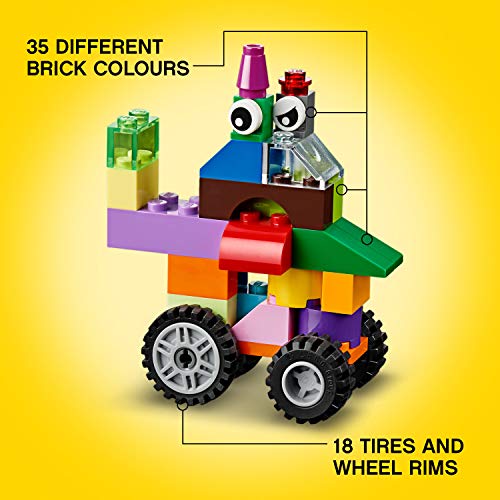 LEGO CLASSIC MEDIUM CREATIVE BRICK BOX 10696 JUEGO DE BLOQUES DE CONSTRUCCIÓN CON ALMACENAMIENTO INCLUYE TREN AUTOMÓVIL - 6