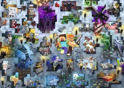 RAVENSBURGER MOJANG MINECRAFT MOBS ROMPECABEZAS DE 1000 PIEZAS PARA ADULTOS 12000422 HERRAMIENTAS HECHAS A MANO FABRICADO - 2