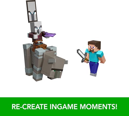 MATTEL MINECRAFT PAQUETE DE ASALTO A LA ALDEA CON 3 FIGURAS DE ACCIÓN Y ACCESORIOS SET DE COLECCIÓN A ESCALA DE 325 PULGADAS - 3