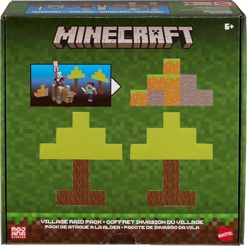 MATTEL MINECRAFT PAQUETE DE ASALTO A LA ALDEA CON 3 FIGURAS DE ACCIÓN Y ACCESORIOS SET DE COLECCIÓN A ESCALA DE 325 PULGADAS - 7