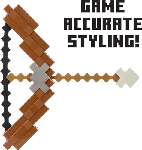 MATTEL JUGUETES DE MINECRAFT CONJUNTO DEFINITIVO DE ARCO Y FLECHA CON SONIDOS ACCESORIO DE TAMAÑO INFANTIL PARA JUEGOS - 3